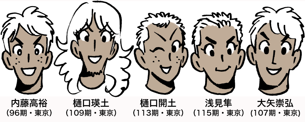 5人組イラスト